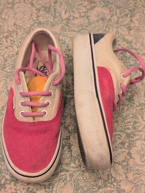 VANS ERA PLATFORM Pink Cream Corduroy Suede Sneakers Men’s Size 6 Colorblock